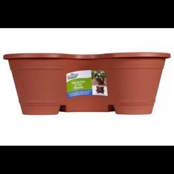 NEW Pure Garden 3-Tier Stacking Planters - Space Saving Flowerpots TOWER. - Picture 4 of 4